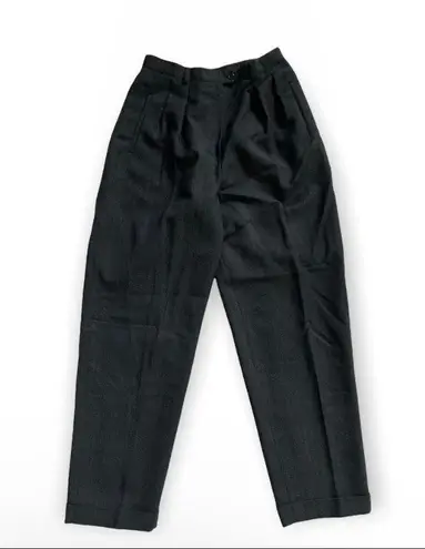 Ralph Lauren Lauren  black wool high-waisted pants