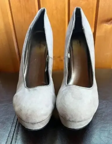 Unbranded Taupe Heels Platform Pumps Stiletto Career Party Shoes Gray Size 8