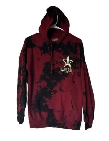 Jeffree Star Cosmetic Red Black Tie Dye Pullover Hoodie size small