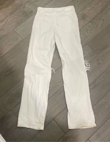 ZARA  Full Length High Rise Ripped Jeans