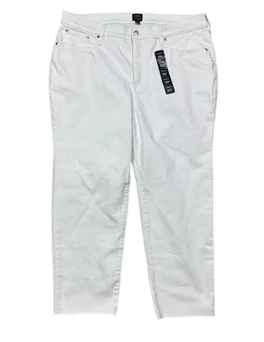 NWOT J. Crew Factory Women's Petite Stovepipe Straight Jeans White Size 35P
