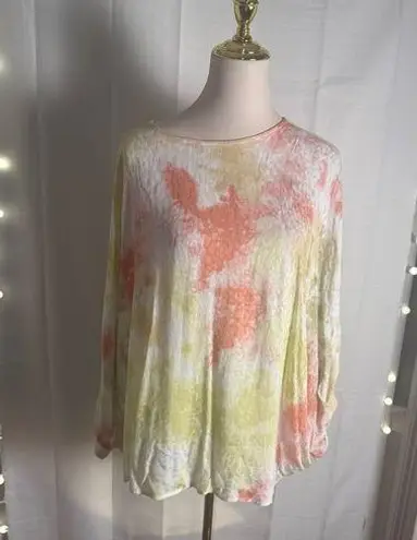 CARAMELA Relaxed Pink and Yellow Blouse