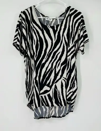 Star Vixen Plus Size 2X Womens Blouse Animal Zebra Print Casual