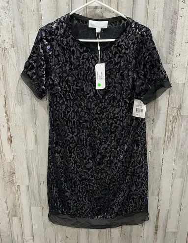 Superfoxx New! Leopard Metallic Overlay Mini Dress Party NYE