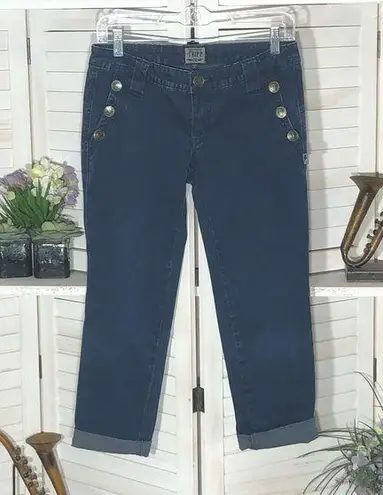 Tripp NYC Vintage Y2K Tripp blue sailor nautical style capri cotton jeans sz 1-2 XS