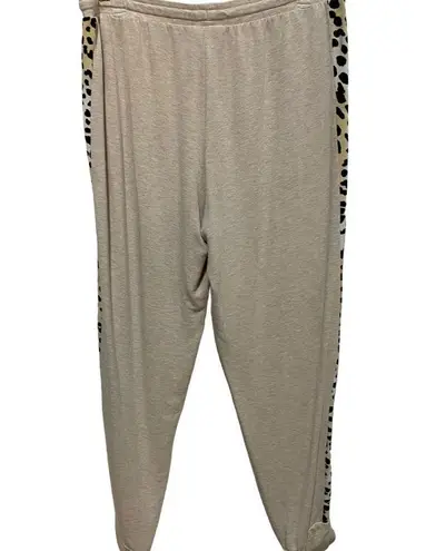 Sofia Vergara  Intimates Jogger Pants Loungewear Soft Modal Size Large Tan Pocket