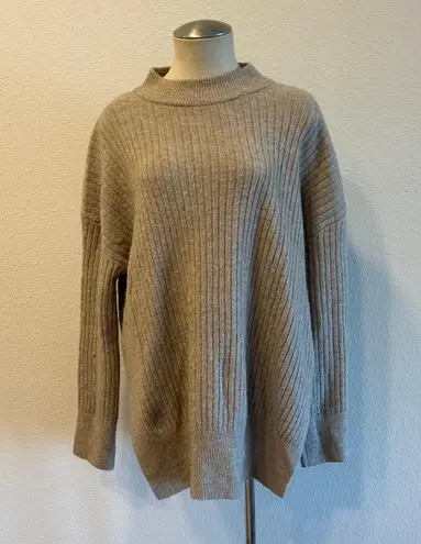 H&M Oversized Ribbed Wool Blend Sweater