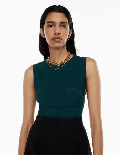 Babaton Aritzia Pointelle Top | Green | NWOT | Large