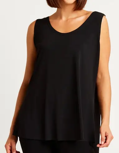 Planet by Lauren black art to wear Lagan look Sharkbite Hem Matt Jersey Tank 3 Size L