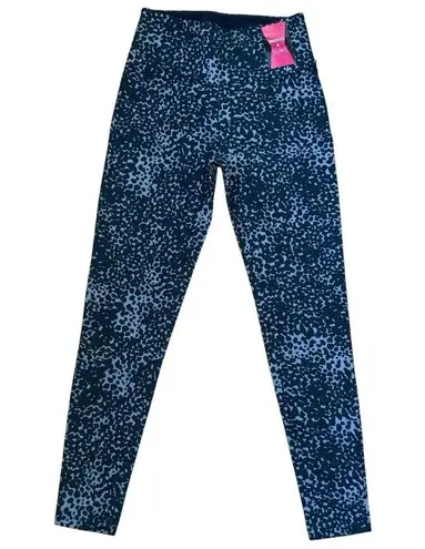 TeezHer Women’s Printed Leggings LA Giraffe Blue Size Small NWT Smoothes Slims