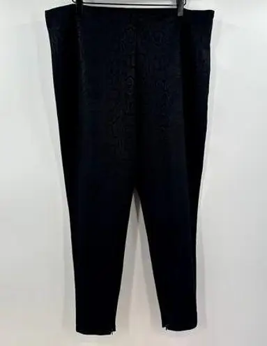 Soft Surroundings Black Pull On Snake Skin Print Legging Pant Size Extra Large