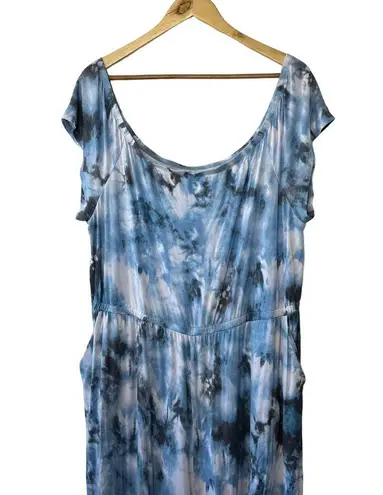 Torrid  Tie Dye Blue Super Soft Culotte Jumpsuit Women's 3X 22/24