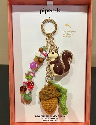 Piper K | Fall Fun Squirrel Crochet Acorn Bag Charm ๐ฟ๏ธ ๐ฐ - Image 1