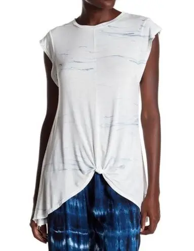 Gypsy 05 Knotted Hi-Lo Tunic Marbled Print XS