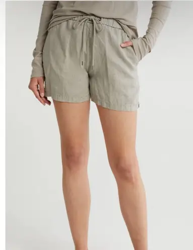 James Perse Linen Drawstring Shorts in Silt Pigme Size 1 NWT