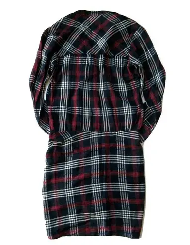 Veronica Beard NWT Emory in Navy Red Plaid Ruched Cargo Short Dress 2 $450