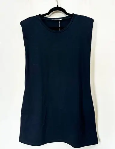 Ellison Staud dress, sleeveless, mini length, shoulder pads, pockets, black