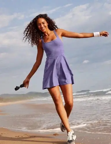 Beyond Yoga Spacedye Court Appeal Mini Dress Size XL Indigo Heather Athleisure