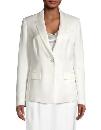 Milly Alexa Twill White Single Breasted Blazer Jacket Size 0