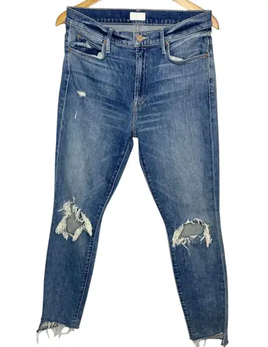 Mother The Stunner Ankle Step Fray Jeans sz 29 Helter Skelter skinny high