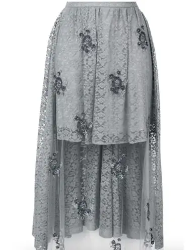 Stella McCartney embellished lace high low skirt
