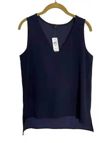 Ann Taylor  Dark Blue NWT V Neck Sleeveless Blouse XS