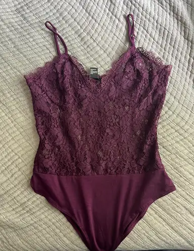 Forever 21 Purple Lace Bodysuit