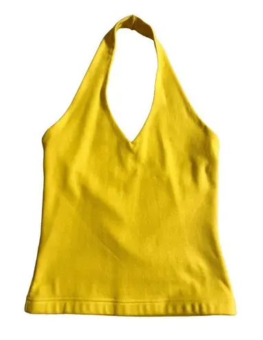 Z Universe Solid Yellow Crop Halter Top size M Size M
