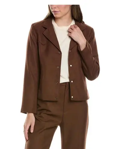 THE GREAT. Western Blazer Size 0 Hickory Brown NEW Pearl Snap Rodeo Jacket