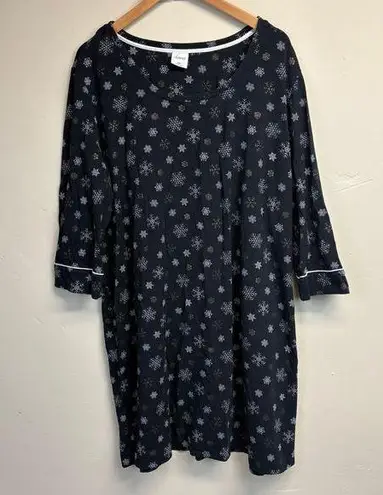 Soma Embraceable Sleep Shirt Snowfall Snowflake Print Size XXL