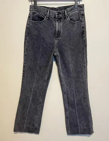 Rag and Bone  Dylan High Waist Grey Kuro Flare Jeans 100% Cotton Sz 26