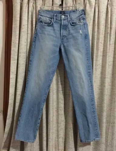 Edwin Cai Classic Straight Leg Denim Jeans in Blue Shield