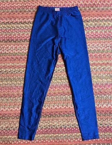 Hanes VINTAGE DARK BLUE NAVY  MADE IN USA BLUE NYLON LINED LEGGINGS