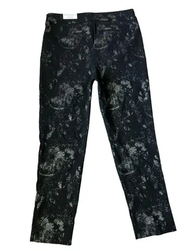 Chico's NWT Chico’s Brigitte Lurex Jacquard Ankle Pants | Black Metallic | 1.5R (US 10R)