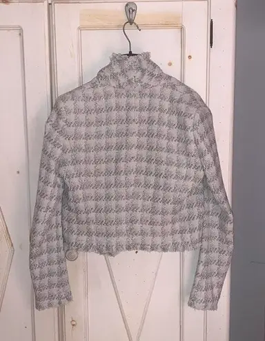 IRO Cropped Silver Tweed Suit Jacket (NEW)