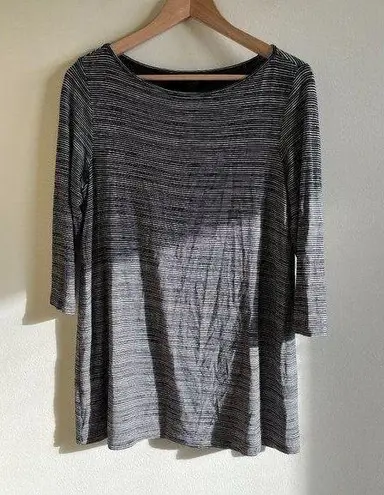 J.Jill  Wearever Collection Striped Boat Neck Top Tee Knit Womens Size S Petite‎