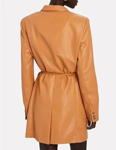 💕NANUSHKA💕 Remi Vegan Leather Blazer Dress ~ Light Brown Medium