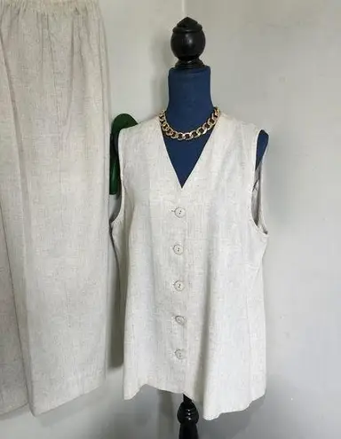 Bedford Fair Beachy Vest with Pants Pantsuit Size 16P