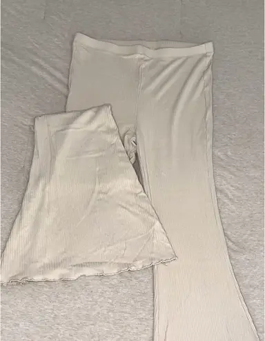 LA Hearts Beige Flair Pants (Pacsun)