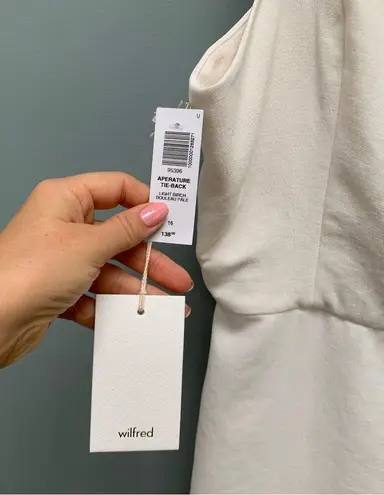 Wilfred Aperature Tie-Back Mini Dress in White 16