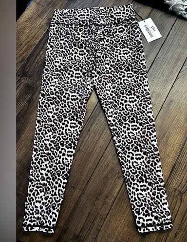 Zyia Leopard Brilliant Scrunchy What Hi Rise Legging 7/8 24” Sz 8-10 NWT