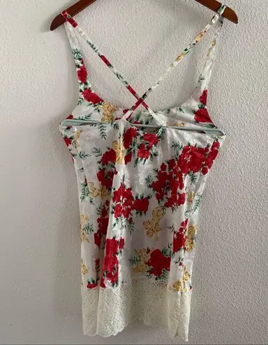 Victoria's Secret Vintage  Floral & Lace Nightgown Slip Dress Lingerie Small