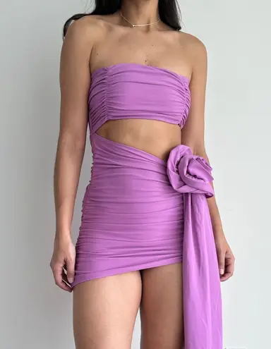 Bahia Maria Mia Mini Dress Small Orchid Lilac Hot Girl Night Out Glam Statement Pink