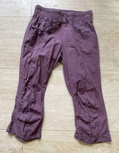 Soft Surroundings  Womens Pants Capri Pull On Drawstring Purple Size PXS