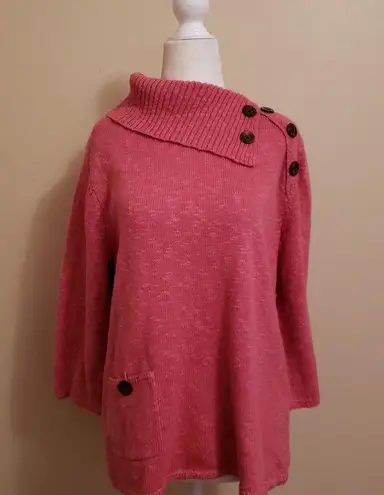 Christopher & Banks 25.  coral knit sweater size medium