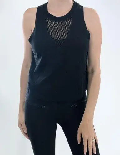 Flirtitude NWT Active Black Perforated Tank Top Size Medium