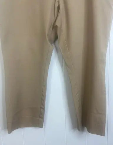 Ralph Lauren Lauren  Tan Side Zip Cropped Pants Size 18