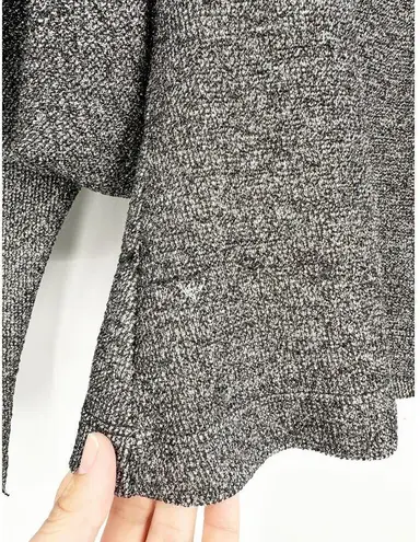 Hunter Bell Gray Silver Metallic Balloon Long Sleeve Knit Top Size XS