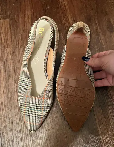 Anthropologie NWOT  Plaid Kitten Heel