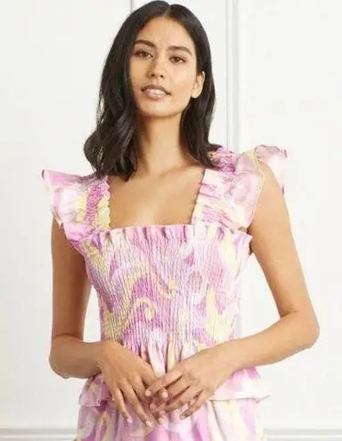 Hill House The Paz Nap Top in Candy Kaleidoscope Linen Size M